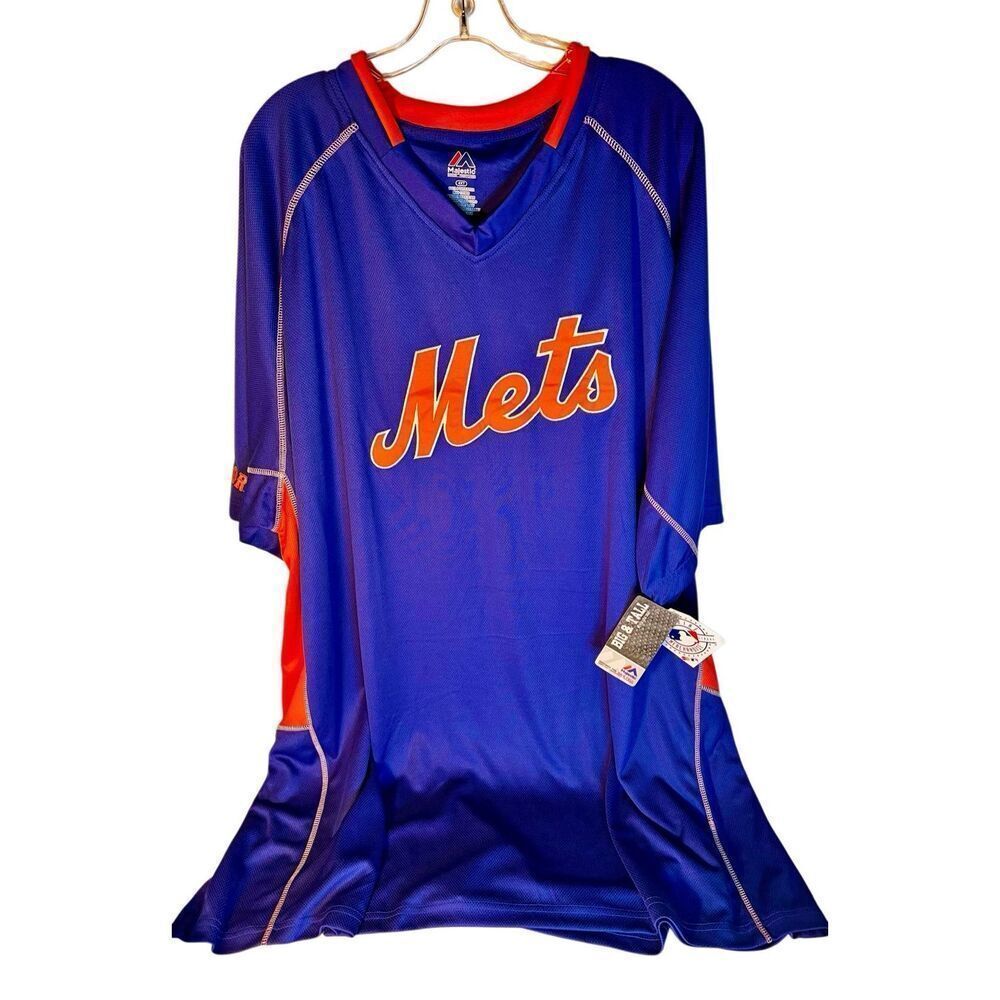 New York Mets Majestic Authentic Collection Alternate Royal Blue Jersey 4XLT